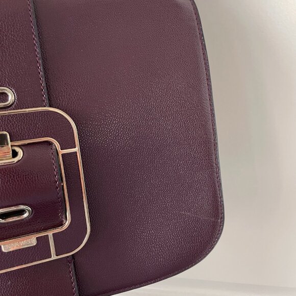 Y2K Nine West Square Red Brown Flap Vintage Purse Bag - Picture 8 of 9